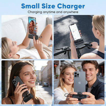 Cargador Portátil Banco De Energía Para Iphone Android Con Pantalla LED 5000Mah Mini Cargador Rápido Paquete De Batería Compatible Con Iphone 15/14/13/12