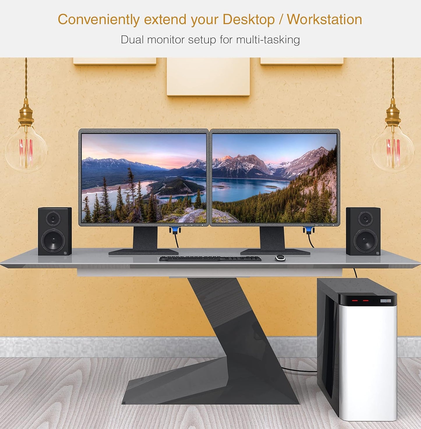 DVI to DVI Monitor Cable (25FT, 24+1 Dual Link, Digital Video Cable, Male to Male) - for Gaming, DVD, Laptops, HDTV and Projector